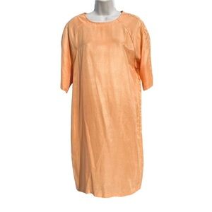 WON HUNDRED shift dress short sleeve melon orange keyhole back modesense